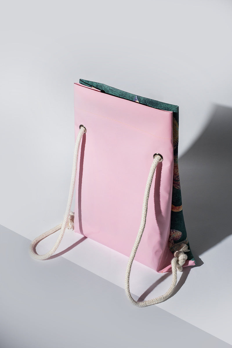 Convertible Green & Pink Backpack